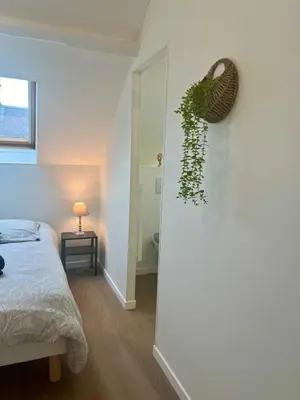 Un ou plusieurs lits dans un hébergement de l'établissement Casa Viasud #2 - 28m2 et Casa Viasud #3 - 48m2 - T2 climatisés - Centre BriveGare