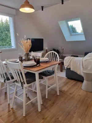 Télévision ou salle de divertissement dans l'établissement Le perchoir de Pibri - Les apparts de Maddy