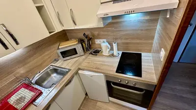 Cuisine ou kitchenette dans l'établissement Bel appart Pradet C 513, 300m centre ville, vue sur le sancy