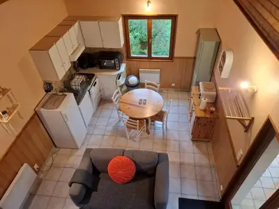 Cuisine ou kitchenette dans l'établissement Gîtes entre Salers et le puy Mary dans le cantal