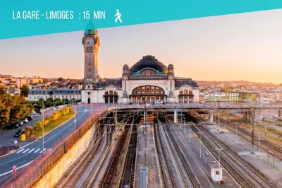 Vue générale sur Limoges ou vue de la ville depuis l'appartement