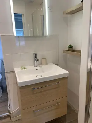 Salle de bains dans l'établissement Le Stadium, coconning et design