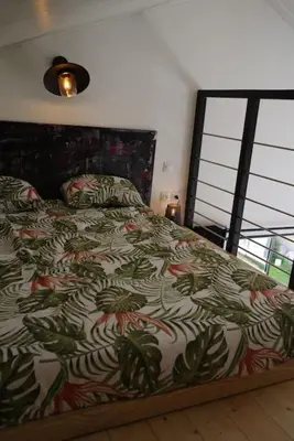 Un ou plusieurs lits dans un hébergement de l'établissement Loft au cœur des volcans d'auvergne