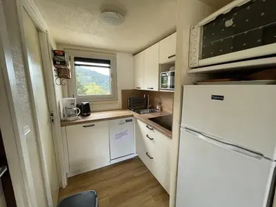 Cuisine ou kitchenette dans l'établissement Duplex cosy 6-8 pers. pieds des pistes avec balcon - FR-1-787-88