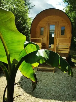 Jardin de l'établissement La roulotte des nuits étoilées du moulin