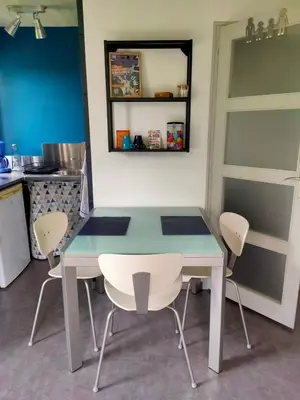 Cuisine ou kitchenette dans l'établissement Studio cosy avec vue panoramique sur le Cantal