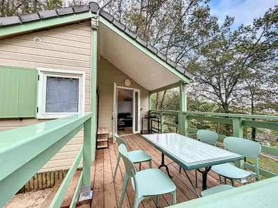Balcon ou terrasse dans l'établissement Au chalet 29