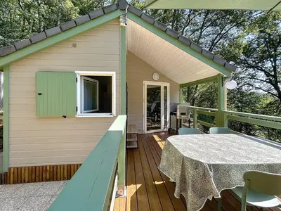 Balcon ou terrasse dans l'établissement Au chalet 29