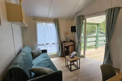 Coin salon dans l'établissement Au chalet 29