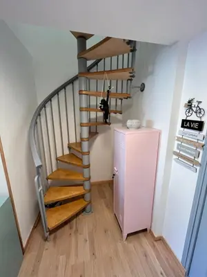 Cuisine ou kitchenette dans l'établissement Duplex La Bourboule