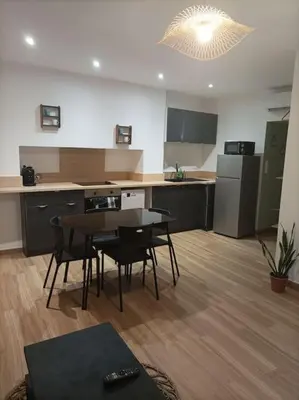 Cuisine ou kitchenette dans l'établissement Le nid