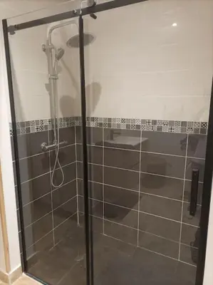 Salle de bains dans l'établissement Le nid
