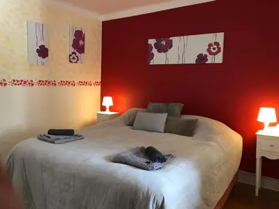 Un ou plusieurs lits dans un hébergement de l'établissement Lascaux Countryside Gite sleeping 7 people - Montignac Lascaux