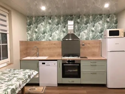 Cuisine ou kitchenette dans l'établissement Gîte de Chavagnac