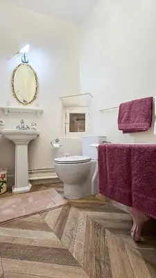 Salle de bains dans l'établissement Château de Bonneval