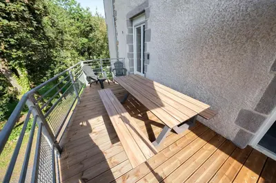 Balcon ou terrasse dans l'établissement La Villa du Pont Romain
