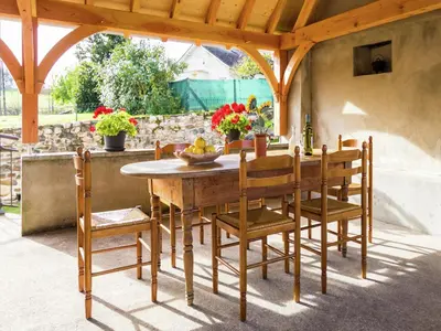 Balcon ou terrasse dans l'établissement Beautiful holiday home near lake and forest