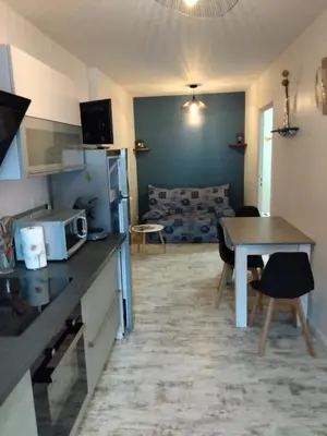 Cuisine ou kitchenette dans l'établissement Le thermal