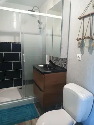 Salle de bains dans l'établissement Clair de lune