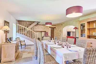 Coin salon dans l'établissement La Forge maison spacieuse 8 pers Lascaux Sarlat