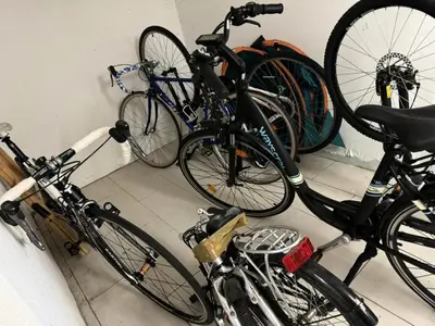 Vélo sur le terrain de l'établissement Gîte de France Pool house et tennis 3 épis - Gîte de France 7 personnes MAE-4611 ou dans les environs