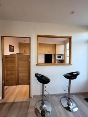 Cuisine ou kitchenette dans l'établissement Gîte de France Chez léon 2 épis - Gîte de France 2 personnes MAE-4661