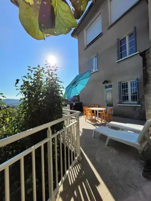 Balcon ou terrasse dans l'établissement Gîte de France Chez léon 2 épis - Gîte de France 2 personnes MAE-4661