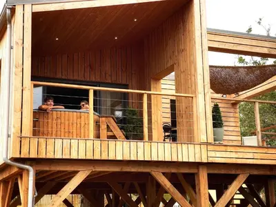 Balcon ou terrasse dans l'établissement Cabane de Combe Falce