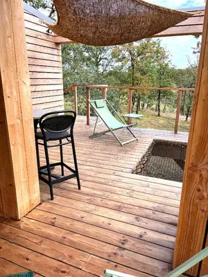 Balcon ou terrasse dans l'établissement Cabane de Combe Falce