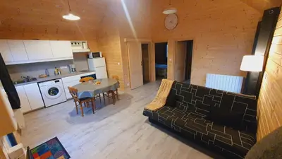 Cuisine ou kitchenette dans l'établissement Le Chalet du Grand Megnaud