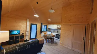Cuisine ou kitchenette dans l'établissement Le Chalet du Grand Megnaud