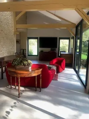 Coin salon dans l'établissement La grange de gaulejac