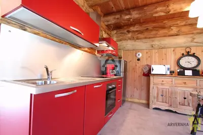Cuisine ou kitchenette dans l'établissement Chalet de Fougerousse