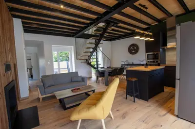 Cuisine ou kitchenette dans l'établissement Gite de la fontanelle