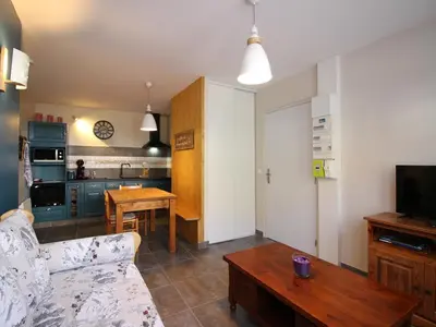 Télévision ou salle de divertissement dans l'établissement Appartement T2 Mont-Dore, 4 pers, animaux acceptés - FR-1-608-275