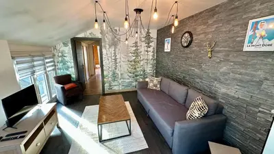 Télévision ou salle de divertissement dans l'établissement Les Oréades Le Mont Dore 10pers
