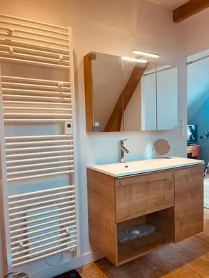 Salle de bains dans l'établissement S'évader vers l'horizon 6pers, calme, wifi