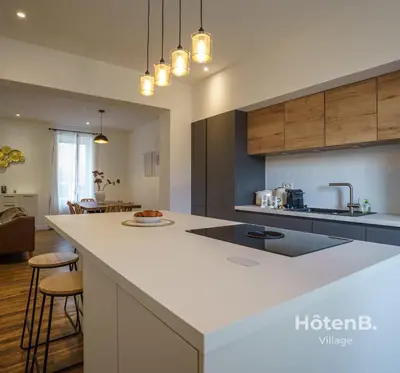 Cuisine ou kitchenette dans l'établissement Villa de Plaisance Élégance et Confort