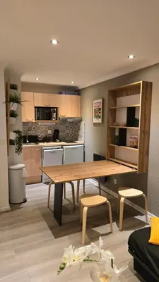 Cuisine ou kitchenette dans l'établissement Le ptit besse