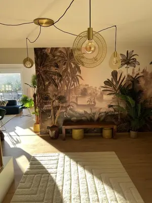 Coin salon dans l'établissement Très grande maison de caractère - 15 personnes rénovée