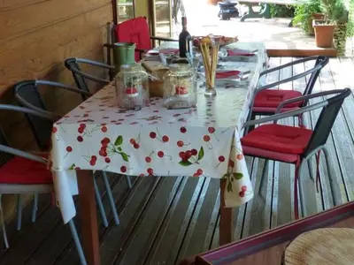 Boissons dans l'établissement Maison bois avec piscine privée et Wifi, animaux admis - FR-1-616-447