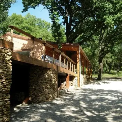 Maison bois avec piscine privée et Wifi