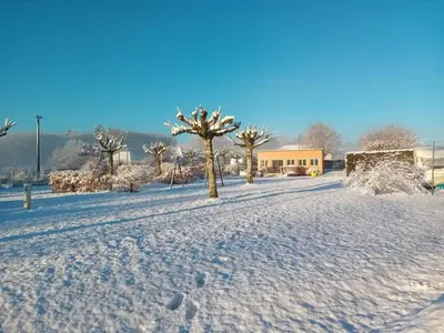 L'établissement Camping Baroudeurs en hiver