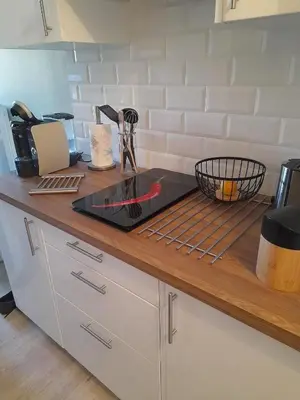 Cuisine ou kitchenette dans l'établissement Le Lioran
