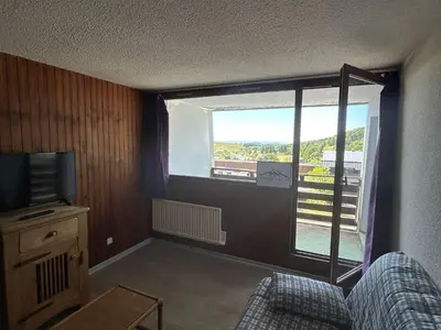 Télévision ou salle de divertissement dans l'établissement Appartement cosy au centre, accès aux pistes, balcon sud, WIFI, parking à proximité - FR-1-814-70