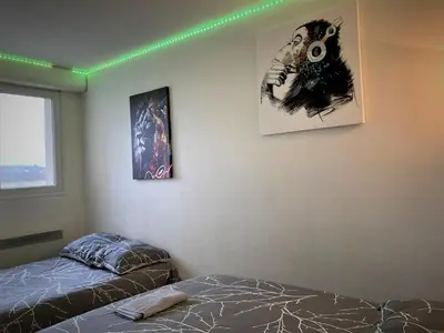 Un ou plusieurs lits dans un hébergement de l'établissement Appartement double à LIMOGES
