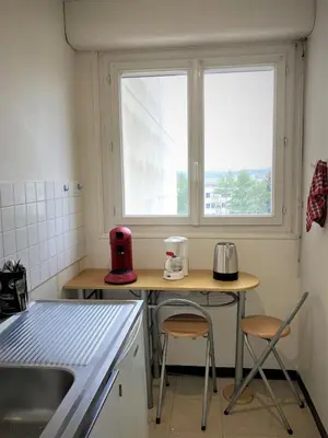 Cuisine ou kitchenette dans l'établissement Appartement double à LIMOGES