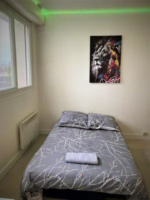 Un ou plusieurs lits dans un hébergement de l'établissement Appartement double à LIMOGES