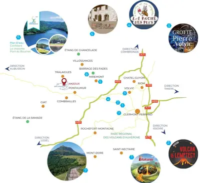 Plan de l'établissement Gite d'Anjoux
