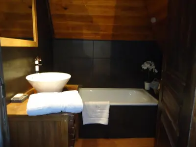 Salle de bains dans l'établissement Gîte de l'Abreuvoir